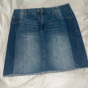 Denim two toned casual skirt
